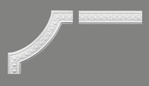 Wand 250 PU  8,1x2cm  feste Stuckleiste für Wandgestaltung